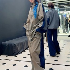 [가격문의][홍콩명품.BALENCIAGA] 발렌시아가 25SS 로고 레이어드 셔츠 자켓 + 오버핏 팬츠 바지 상하의 세트, BM23424, KB, 레플리카의류,미러급사이트