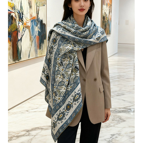 [홍콩명품.Loro Piana] 로로피아나 25SS 로고 패턴 140-140 리버서블 실크캐시미어 스카프 머플러 (2컬러), ET3172, 홍콩명품의류,구매대행,온라인명품