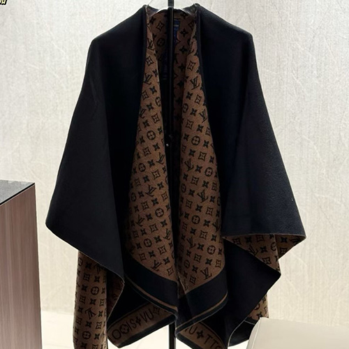[홍콩명품.LOUIS VUITTON] 루이비통 25SS 로고 모노그램 리버서블 캐시미어 스카프 머플러 (블랙-브라운), ET3177, 홍콩명품의류,구매대행,온라인명품