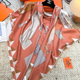 [홍콩명품.Hermes] 에르메스 25SS 로고 패턴 140-140 실크 캐시미어 스카프 머플러 (2컬러), ET3208, 홍콩명품의류,구매대행,온라인명품