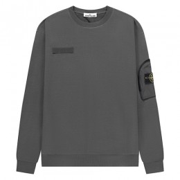 [홍콩명품.Stone Island] 스톤아일랜드 25SS 로고 탈부착 맨투맨 티셔츠 + 조거 팬츠 바지 상하의 세트 (다크그레이), BM23485, ST1, 레플리카의류,미러급사이트