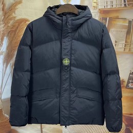 [홍콩명품.Stone Island] 스톤아일랜드 25SS 로고 탈부착 리버서블 후드 다운 패딩 자켓 (2컬러), BM23501, ST1, 레플리카의류,미러급사이트
