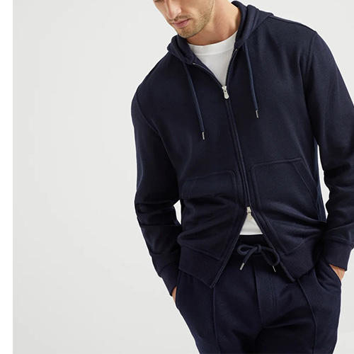 [홍콩명품.Brunello Cucinelli ] 브루넬로 쿠치넬리 25SS 로고 후드 집업 자켓 + 조거 팬츠 바지 상하의 세트 (2컬러), BM23521, G5, 레플리카의류,미러급사이트