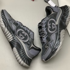 [홍콩명품.Gucci] 구찌 25SS 로고 남여 Ripple 스니커즈 운동화 (블랙-그레이), SE5845, PMD, 명품스니커즈,운동화,구두,로퍼,하이탑,신발