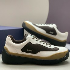 [홍콩명품,Christian Dior] 디올 25SS 로고 레더 가죽 스니커즈 운동화 (화이트-브라운), SE5866, PMD, 명품스니커즈,운동화,구두,로퍼,하이탑,신발