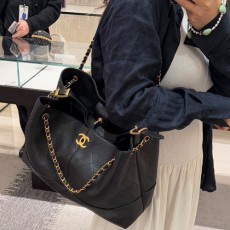 [홍콩명품.CHANEL] 샤넬 25SS 로고 레더 가죽 토트백 크로스백 (블랙-금장), BGM5358, BC, 홍콩명품가방,명품쇼핑몰,크로스백,핸드백,구매대행