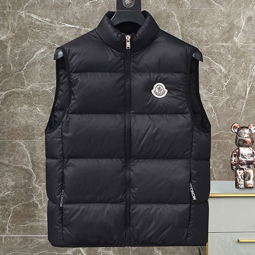 [홍콩명품.MONCLER] 몽클레어 25SS 로고 다운 패딩 조끼 베스트 (블랙), BM23665, HH, 레플리카의류,미러급사이트