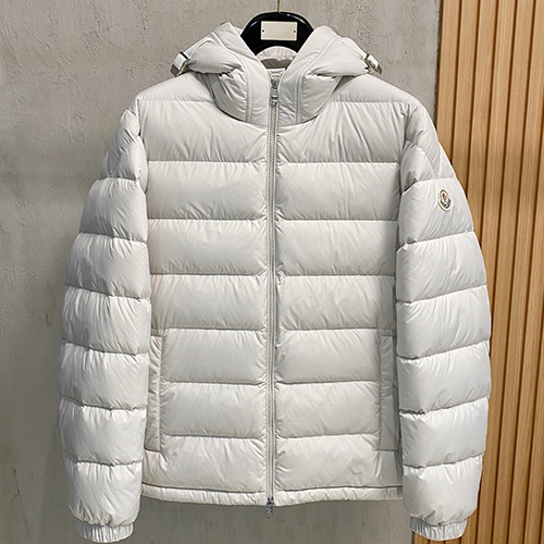 [홍콩명품.MONCLER] 몽클레어 25SS 로고 후드 구스다운 패딩 자켓 (화이트), BM23726, KSM, 레플리카의류,미러급사이트