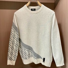 [홍콩명품,FENDI] 펜디 25SS 로고 FF패턴 니트 스웨터 (아이보리), BM23770, HH, 레플리카의류,미러급사이트