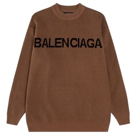 [홍콩명품.BALENCIAGA] 발렌시아가 25SS 로고 니트 스웨터 (브라운), BM23771, HH, 레플리카의류,미러급사이트