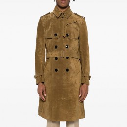 [홍콩명품.TOM FORD] 톰포드 25SS 로고 레더 가죽 트렌치 코트 자켓 (카라멜), BM23816, TOM, 레플리카의류,미러급사이트