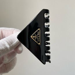 [홍콩명품,PRADA] 프라다 25SS 삼각로고 5.2-8.5cm 머리핀 (블랙), ET3226, JL, 홍콩명품의류,구매대행,온라인명품