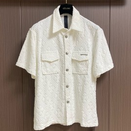 [홍콩명품.Chrome Hearts] 크롬하츠 25SS 로고 패턴 울 반팔 남방 셔츠 (2컬러), BM23939, 레플리카의류,미러급사이트