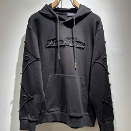 [홍콩명품.LOUIS VUITTON] 루이비통 25SS 로고 자수 빈티지 후드 티셔츠 (블랙), BM23940, 레플리카의류,미러급사이트