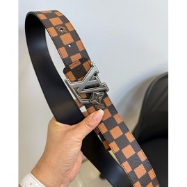 [홍콩명품.LOUIS VUITTON] 루이비통 25SS 로고 다미에 레더 가죽 벨트 (브라운), BT1467, 명품레플리카,인터넷쇼핑몰,남자명품,해외직구
