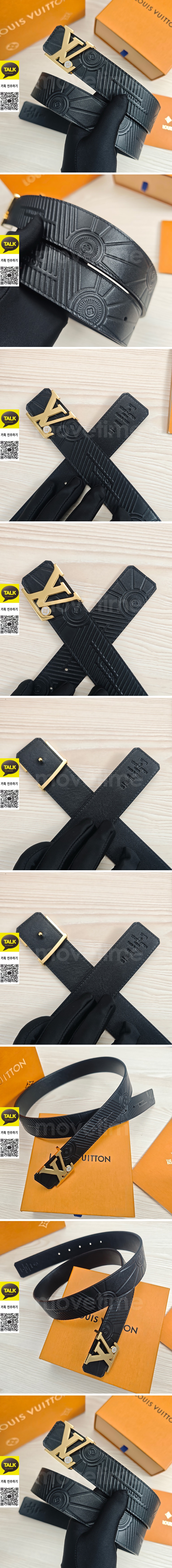 [홍콩명품.LOUIS VUITTON] 루이비통 25SS 로고 레더 가죽 벨트 (블랙-금장), 4.0cm, BT1483, 명품레플리카,인터넷쇼핑몰,남자명품,해외직구