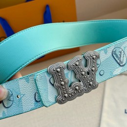 [홍콩명품.LOUIS VUITTON] 루이비통 25SS 로고 LV Aqua 모노그램 레더 가죽 리버서블 벨트 (2컬러), 4.0cm, BT1496, 명품레플리카,인터넷쇼핑몰,남자명품,해외직구