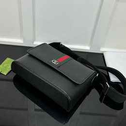 [홍콩명품.Gucci] 구찌 25SS 로고 레더 가죽 메신저백 크로스백 (블랙), BGM5364, 홍콩명품가방,명품쇼핑몰,크로스백,핸드백,구매대행