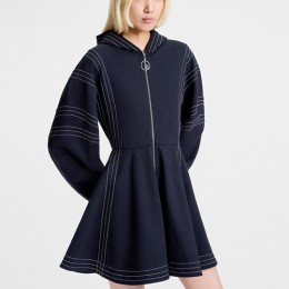 [홍콩명품.LOUIS VUITTON] 루이비통 25SS 로고 여성 후드 집업 원피스 1AJEO4 (네이비), BM24017, MC, 레플리카의류,미러급사이트