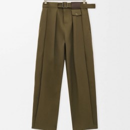 [홍콩명품.LOUIS VUITTON] 루이비통 25SS 로고 여성 오버핏 팬츠 바지 (카키), BM24026, MC, 레플리카의류,미러급사이트