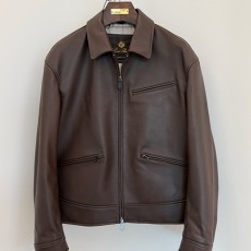 [홍콩명품.Loro Piana] 로로피아나 25SS 로고 레더 소가죽 카라 자켓 (브라운), BM24081, TOM, 레플리카의류,미러급사이트