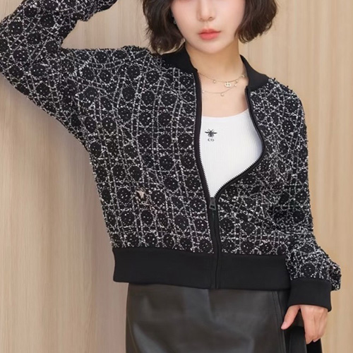 [홍콩명품,Christian Dior] 디올 25SS 로고 패턴 여성 봄버 자켓 (블랙), BM24091, TBG, 레플리카의류,미러급사이트