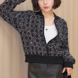 [홍콩명품,Christian Dior] 디올 25SS 로고 패턴 여성 봄버 자켓 (블랙), BM24091, TBG, 레플리카의류,미러급사이트