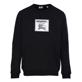 [홍콩명품.Burberry] 버버리 25SS 로고 라벨 맨투맨 티셔츠 (블랙), BM24124, KB, 레플리카의류,미러급사이트