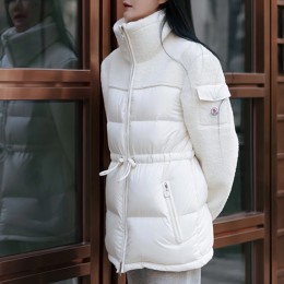 [홍콩명품.MONCLER] 몽클레어 25SS 로고 여성 하이넥 플리스 다운 패딩 레이어드 자켓 (2컬러), BM24146, MC, 레플리카의류,미러급사이트