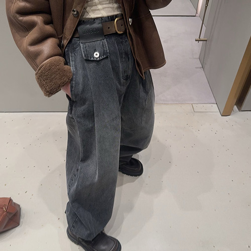 [홍콩명품.LOEWE] 로에베 25SS 로고 오버핏 데님 팬츠 진 청바지 (그레이), BM24163, MC, 레플리카의류,미러급사이트