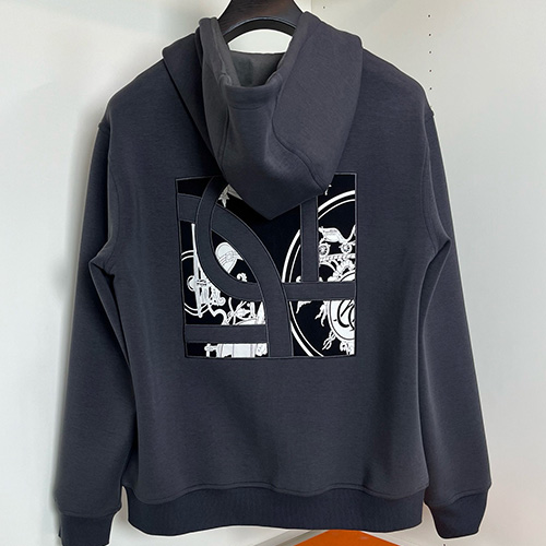 [홍콩명품.Hermes] 에르메스 25SS 로고 그래픽 후드 집업 자켓 (3컬러), BM24206, HH, 레플리카의류,미러급사이트