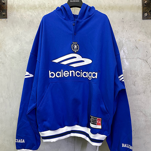 [홍콩명품.BALENCIAGA] 발렌시아가 25SS 로고 자수 후드 티셔츠 (3컬러), BM24245, KK, 레플리카의류,미러급사이트