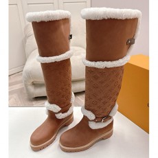 [가격문의][홍콩명품.LOUIS VUITTON] 루이비통 25SS 로고 여성 모노그램 시어링 레더 가죽 롱 부츠 (3컬러), SE5992, GHS, 명품스니커즈,운동화,구두,로퍼,하이탑,신발