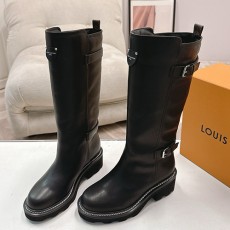 [가격문의][홍콩명품.LOUIS VUITTON] 루이비통 25SS 로고 여성 LV Beaubourg 레더 가죽 롱 부츠 (블랙), SE5994, GHS, 명품스니커즈,운동화,구두,로퍼,하이탑,신발
