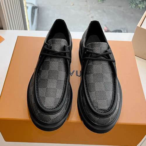 [가격문의][홍콩명품.LOUIS VUITTON] 루이비통 25SS 로고 여성 다미에 레더 가죽 구두 로퍼 (블랙), SE5997, GHS, 명품스니커즈,운동화,구두,로퍼,하이탑,신발