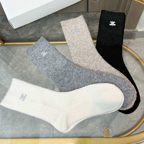 [홍콩명품.CELINE] 셀린느 26SS 로고 명품 브랜드 모음 선물용 덧신 양말 4종, ET3248, JX, 홍콩명품의류,구매대행,온라인명품