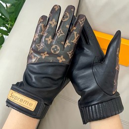 [홍콩명품.LOUIS VUITTON] 루이비통 26SS 로고 모노그램 Supreme 콜라보 레더 가죽 장갑 (블랙), ET3261, JX, 홍콩명품의류,구매대행,온라인명품