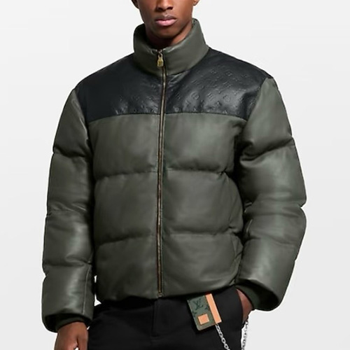 [홍콩명품.LOUIS VUITTON] 루이비통 26SS 로고 모노그램 레더 가죽 다운 패딩 자켓 1AJBRR, BM24340, TOM, 레플리카의류,미러급사이트