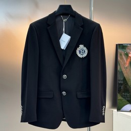 [가격문의] [홍콩명품.BALMAIN] 발망 26SS 로고 브로치 장식 정장 수트 자켓 (블랙), BM24356, 레플리카의류,미러급사이트